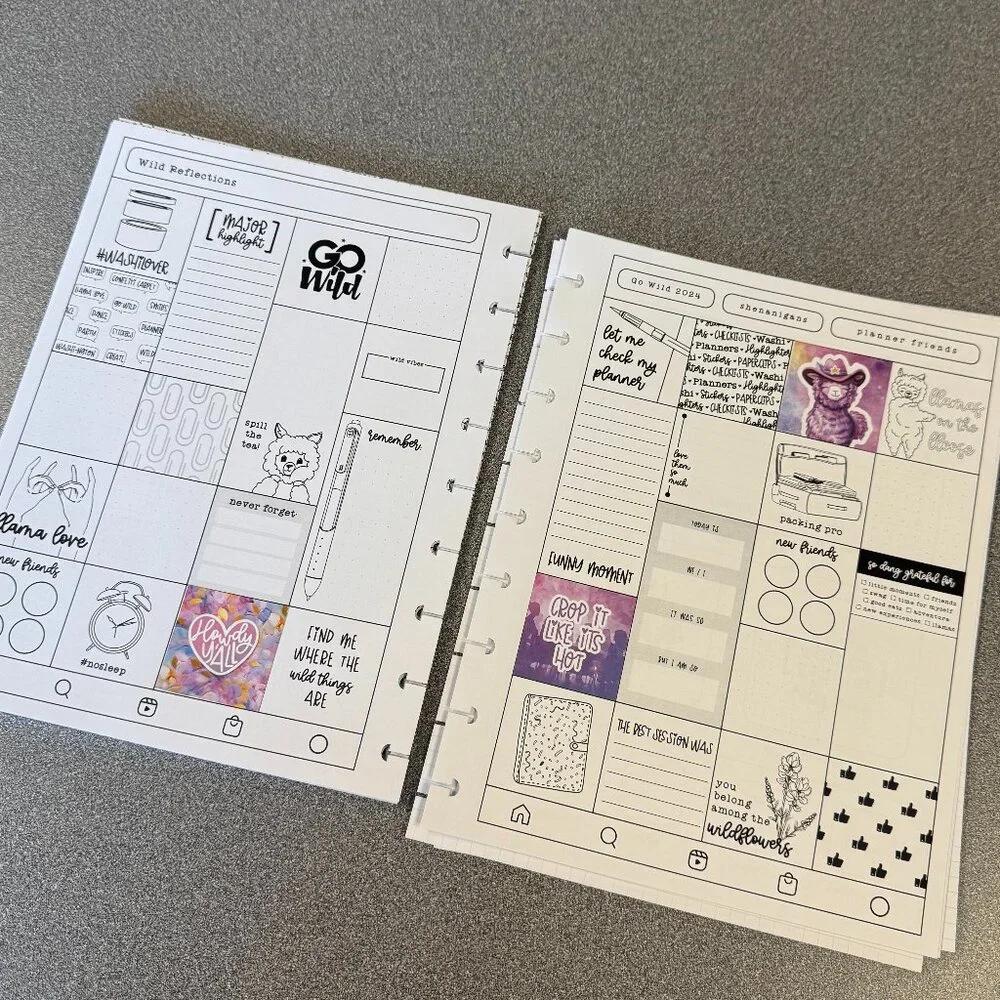 Lights Planner Action 2024 GoWild Wild Memory Keeping Journal